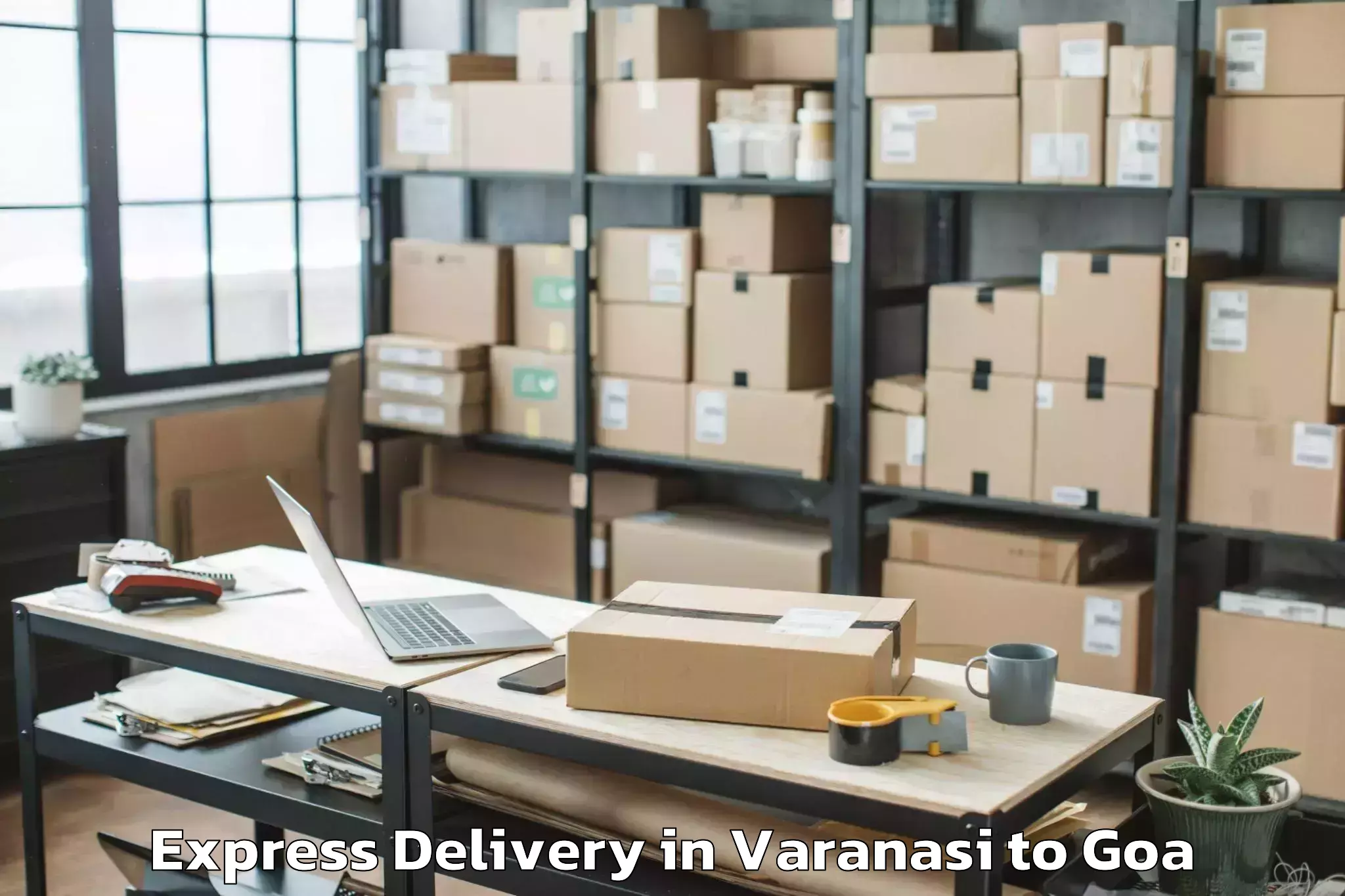 Get Varanasi to Mapusa Express Delivery